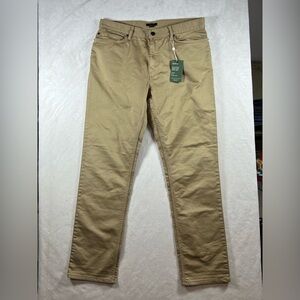 NWT Quince 32W 32L Dark Tan Classic Chino Pants Office Casual Pants C18
